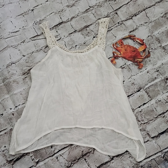 E & M Sheer Top with Crochet Straps and Chest - Picture 3 of 8